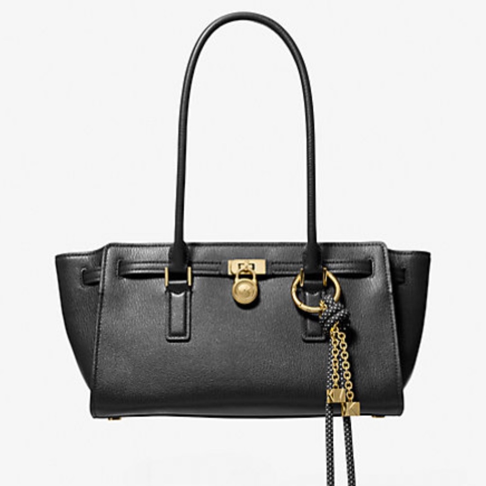 MICHAEL MICHAEL KORS
Hamilton Moderne Small Leather Satchel Black New
